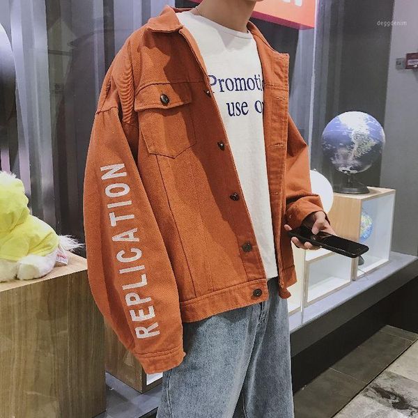 men's jackets 2021 spring and autumn men's korean version trendhong wind denim jacket workwear1, Black;brown
men's jackets 2021 spring and autumn men's korean version trendhong wind denim jacket workwear1, Black;brown