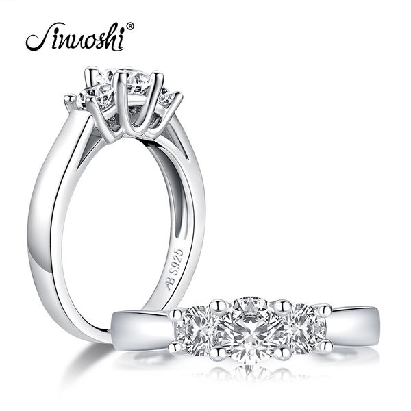 ainuoshi 925 sterling silver 0.8 carat round cut engagement ring 3-stone ring simulated diamond wedding silver ring jewelry y200106, Slivery;golden
ainuoshi 925 sterling silver 0.8 carat round cut engagement ring 3-stone ring simulated diamond wedding silver ring jewelry y200106, Slivery;golden