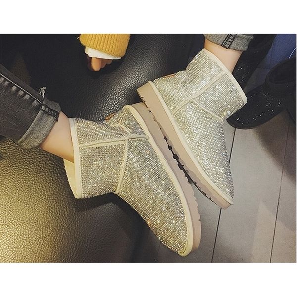 women shoes, snowy boots, women's short boots, diamond shiny sequins, thick wool warm cotton boots y200115, Black 
women shoes, snowy boots, women's short boots, diamond shiny sequins, thick wool warm cotton boots y200115, Black