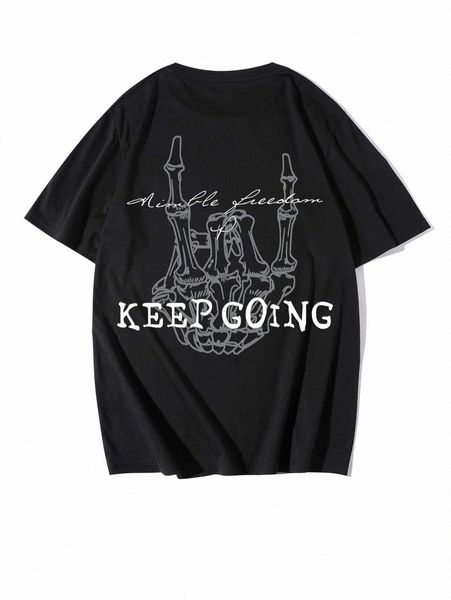 extended sizes men skeleton finger & slogan graphic tee r46h#, White;black
extended sizes men skeleton finger & slogan graphic tee r46h#, White;black