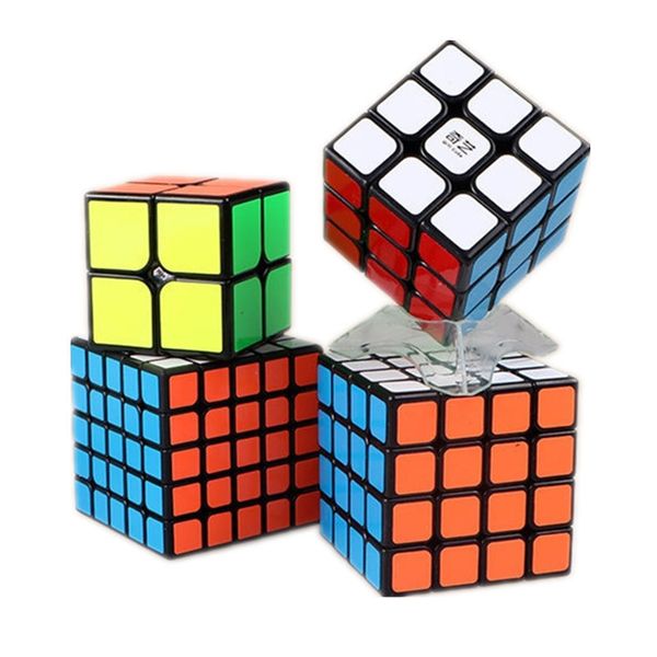 qiyi xmd 4 cubes set combination suit magic cube set include 2x2 3x3x3 4x4x4 5x5x5 black cube for brain training children's toys y20042
qiyi xmd 4 cubes set combination suit magic cube set include 2x2 3x3x3 4x4x4 5x5x5 black cube for brain training children's toys y20042
