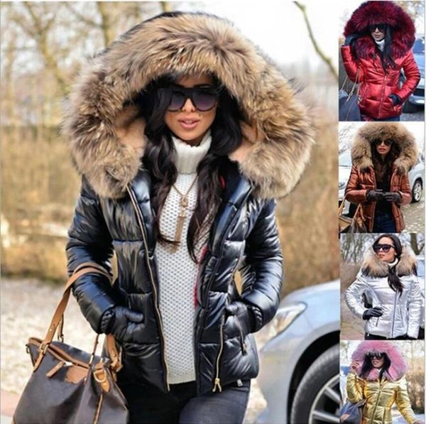 women's fur & faux in european and american autumn winter beautiful cotton-padded jackets, Black
women's fur & faux in european and american autumn winter beautiful cotton-padded jackets, Black