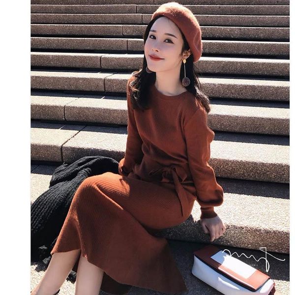 fashion autumn simple knitted dresses one-piece women winter casual o neck sweater dress slim woman bandage midi dress vestidos, Black;gray
fashion autumn simple knitted dresses one-piece women winter casual o neck sweater dress slim woman bandage midi dress vestidos, Black;gray