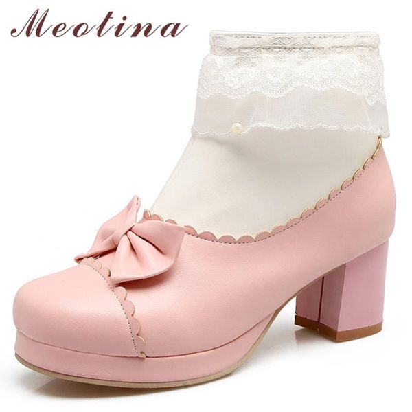 meotina autumn ankle boots women bow mixed colors thick high heels short boots lace zipper square toe shoes lady winter size 43, Black
meotina autumn ankle boots women bow mixed colors thick high heels short boots lace zipper square toe shoes lady winter size 43, Black