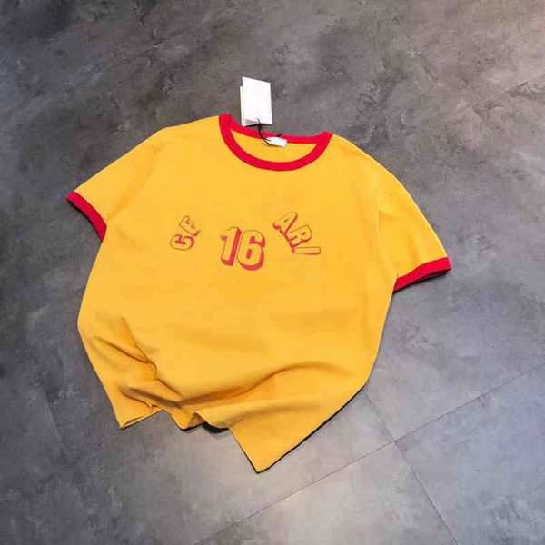 2022 factory wholesale new summer female saijia cel16 neckline contrast t-shirt round neck half sleeve bottom coat men's and women', White
2022 factory wholesale new summer female saijia cel16 neckline contrast t-shirt round neck half sleeve bottom coat men's and women', White