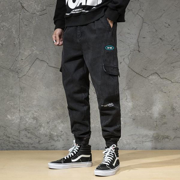 japanese style fashion men jeans vintage designer loose fit big pocket denim cargo pants streetwear hip hop joggers, Blue
japanese style fashion men jeans vintage designer loose fit big pocket denim cargo pants streetwear hip hop joggers, Blue