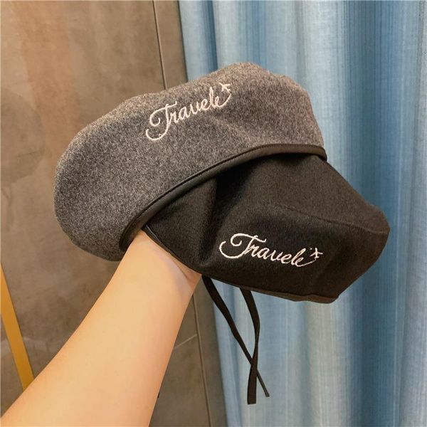 pu leather beret female autumn winter solid color hats for women vintage painter flat cap boina feminina fashion brim beanie, Blue;gray
pu leather beret female autumn winter solid color hats for women vintage painter flat cap boina feminina fashion brim beanie, Blue;gray