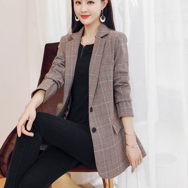 new woman jackets spring and autumn plaid blaser feminine jacket wears femme tailleur ladies blazers ywig, White;black
new woman jackets spring and autumn plaid blaser feminine jacket wears femme tailleur ladies blazers ywig, White;black