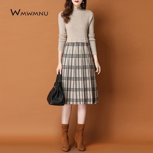 лоскутное plaid knit a-line платье женщины элегантный свитер с длинным рукавом платье партии талии кулиской winter base платья vestidos, Black;gray
лоскутное plaid knit a-line платье женщины элегантный свитер с длинным рукавом платье партии талии кулиской winter base платья vestidos, Black;gray
