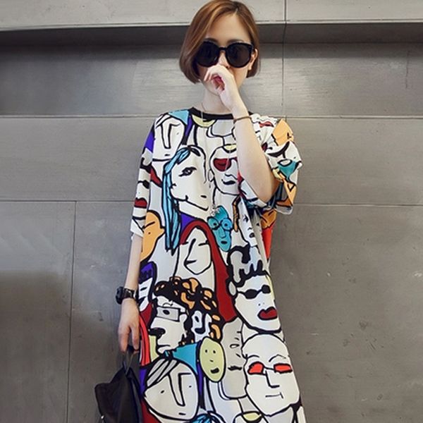 2021 new plus size robe vintage womens summer cotton cartoon print t shirt casual long maxi party tshirt sukc, Black;gray
2021 new plus size robe vintage womens summer cotton cartoon print t shirt casual long maxi party tshirt sukc, Black;gray