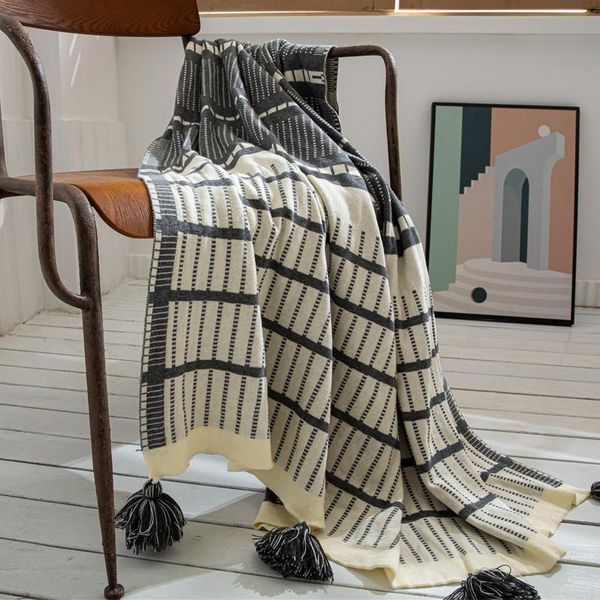 geometric stripe knitted blanket tassel casual cotton blanket for home textile sofa cover throw airplane thread
geometric stripe knitted blanket tassel casual cotton blanket for home textile sofa cover throw airplane thread