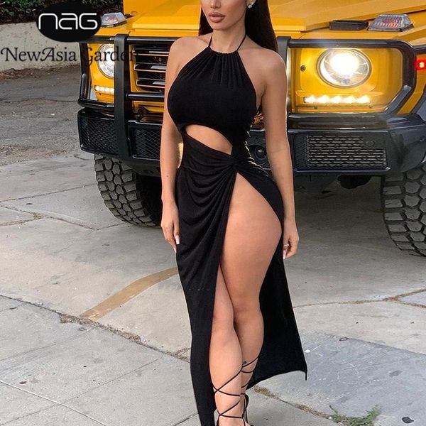 newasia black maxi dress women halter spaghetti straps backless long dress summer side high split party club wear dresses1, Black;gray
newasia black maxi dress women halter spaghetti straps backless long dress summer side high split party club wear dresses1, Black;gray