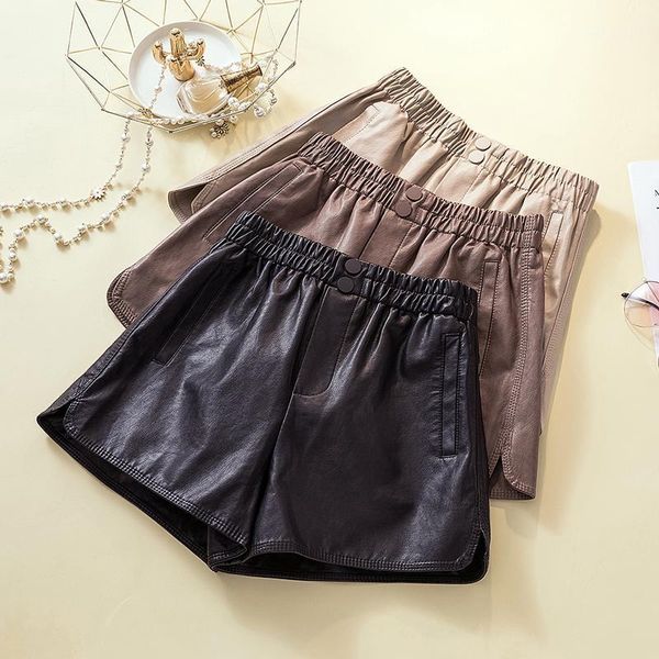 women's shorts m-4xl fashion pu leather women's autumn winter elastic waist casual loose wide leg trousers plus size shorts1, White;black
women's shorts m-4xl fashion pu leather women's autumn winter elastic waist casual loose wide leg trousers plus size shorts1, White;black