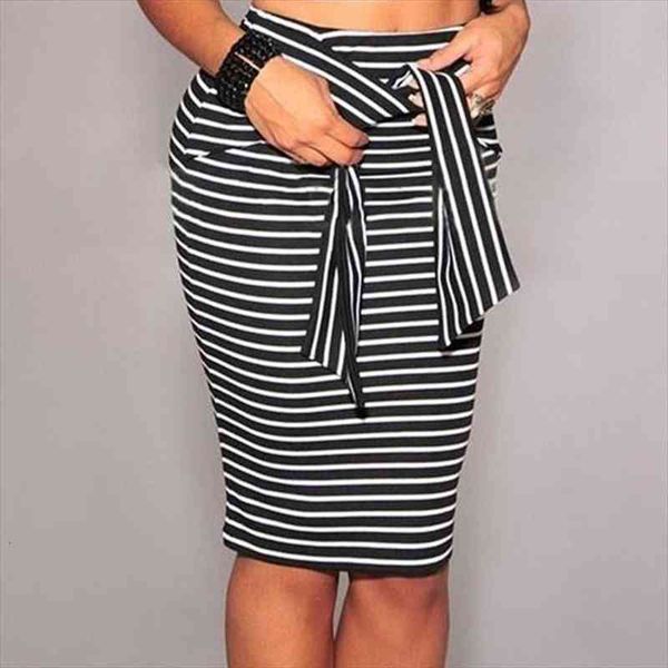 summer slim bodycon pencil skirts women lady striped skirt female knee-length bandage skirt white black
summer slim bodycon pencil skirts women lady striped skirt female knee-length bandage skirt white black