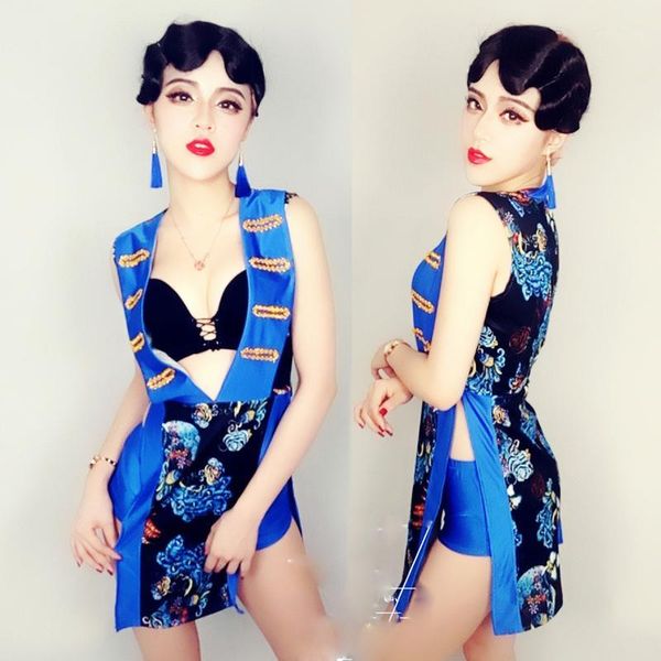jazz dance costumes chinese style blue printed vest shorts nightclub bar performance suit dj singer costume for women dnv100121, Black;red
jazz dance costumes chinese style blue printed vest shorts nightclub bar performance suit dj singer costume for women dnv100121, Black;red