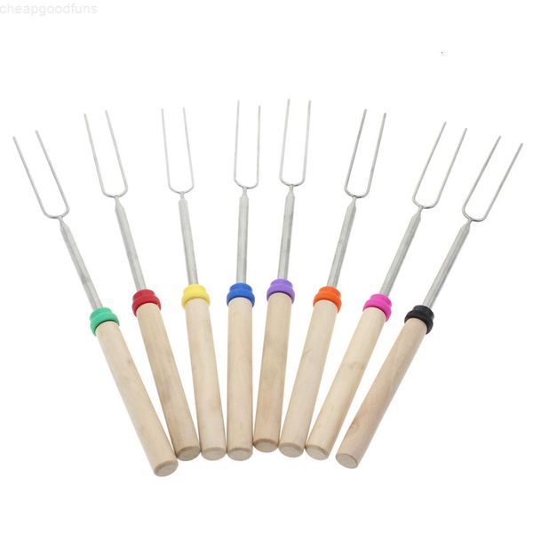 extensible fork stainless steel camping campfire wooden handle roasting needle barbecue tool (random color
extensible fork stainless steel camping campfire wooden handle roasting needle barbecue tool (random color