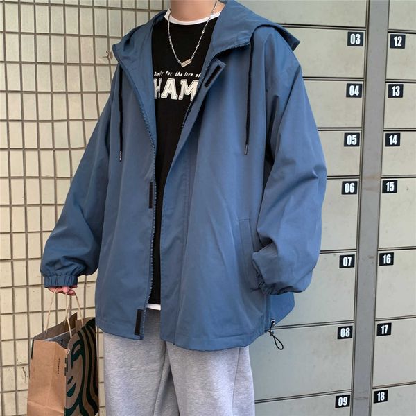 new fashion korean loose hooded student spring jacket men's solid large coat, Black;brown
new fashion korean loose hooded student spring jacket men's solid large coat, Black;brown