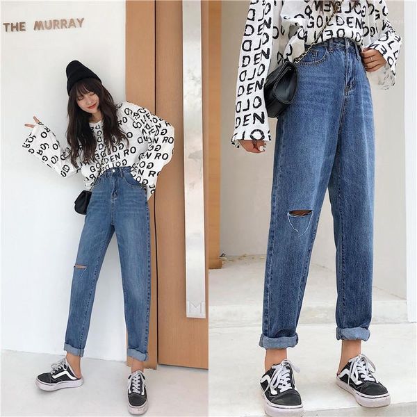 s-xl spring korean style high waist ripped jeans lady casual harem denim blue jeans womens mom womans (z8709)1
s-xl spring korean style high waist ripped jeans lady casual harem denim blue jeans womens mom womans (z8709)1