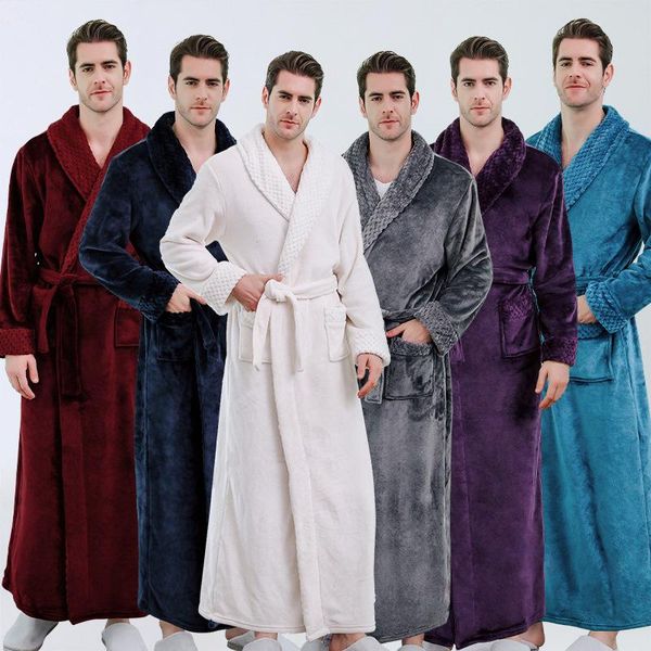 men's sleepwear male winter thick bath robe man loose warm robes dressing gown kimono nightwear plaid men large size soft flannel bathr, Black;brown
men's sleepwear male winter thick bath robe man loose warm robes dressing gown kimono nightwear plaid men large size soft flannel bathr, Black;brown