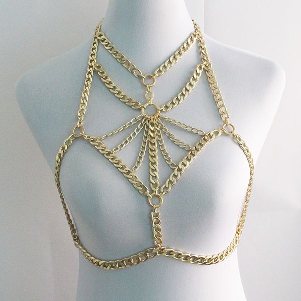 women gold bra body jewelry chain necklace choker for women harness body accessories chocker necklace maxi necklace t200508, Silver
women gold bra body jewelry chain necklace choker for women harness body accessories chocker necklace maxi necklace t200508, Silver
