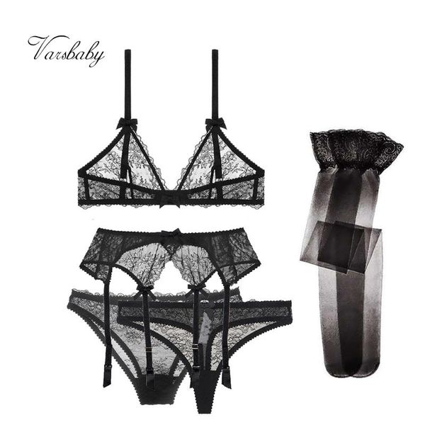 bras sets varsbaby lace wire unlined lingerie set bra+panties+thongs+garter+stockings 5 pcs, Red;black
bras sets varsbaby lace wire unlined lingerie set bra+panties+thongs+garter+stockings 5 pcs, Red;black