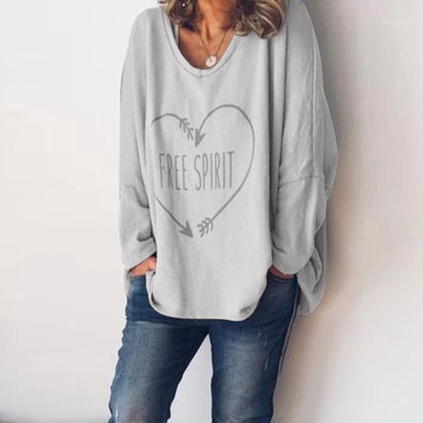 women tee shirt fashion women's winter casual loose long sleeve round neck letter print t-shirt camiseta tirantes mujer1, White
women tee shirt fashion women's winter casual loose long sleeve round neck letter print t-shirt camiseta tirantes mujer1, White