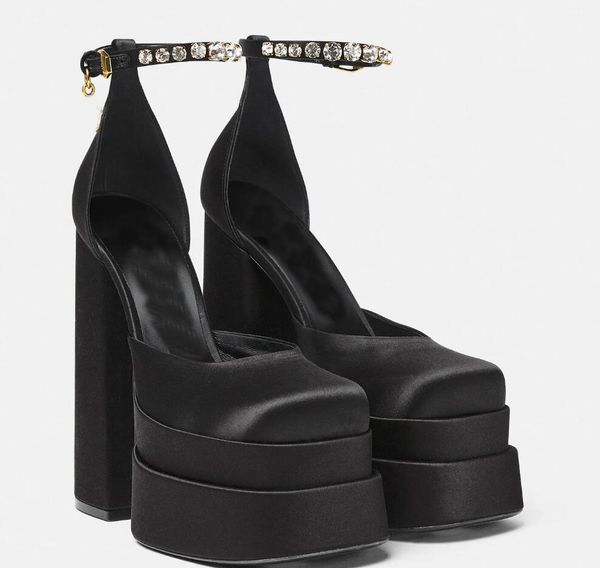 dress shoes fashion waterproof platform square head hollow foot nude rhinestone chain solid color baotou satin high-heel evening catwalk san, Black
dress shoes fashion waterproof platform square head hollow foot nude rhinestone chain solid color baotou satin high-heel evening catwalk san, Black