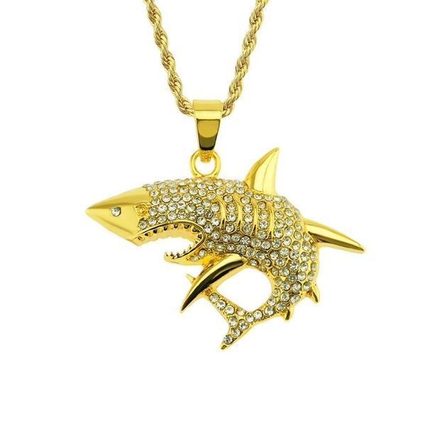 2020 brand designer necklace western new hip megalodon pendant diamond pendant shark, Black
2020 brand designer necklace western new hip megalodon pendant diamond pendant shark, Black