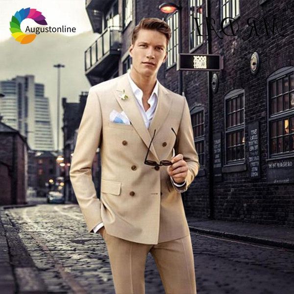 double breasted champagne wedding suits for men blazer masculino jacket pants 2piece peaked lapel slim fit groom tuxedo, White;black
double breasted champagne wedding suits for men blazer masculino jacket pants 2piece peaked lapel slim fit groom tuxedo, White;black