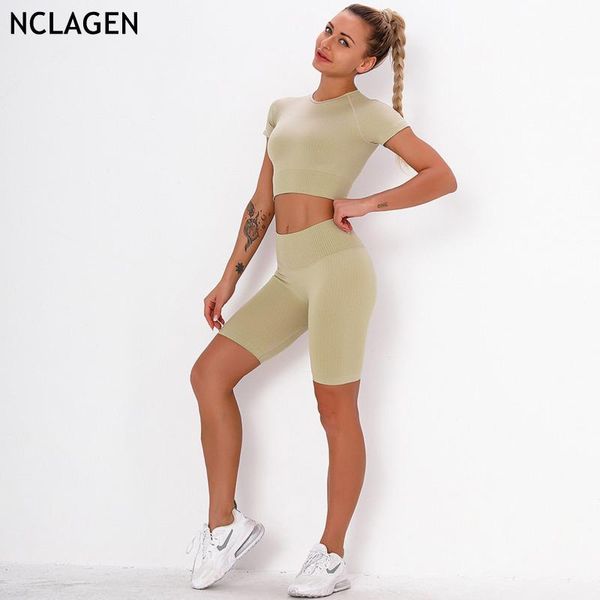 nclagen seamless yoga suit sport set 2 piece women fitness high waist short gym knitted workout t-shirts running sportwear, White;red
nclagen seamless yoga suit sport set 2 piece women fitness high waist short gym knitted workout t-shirts running sportwear, White;red