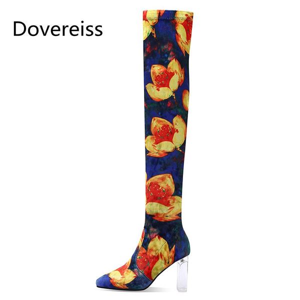 boots dovereiss fashion women's shoes winter elegant flowers pointed to concise block heels mature over the knee 33-40, Black
boots dovereiss fashion women's shoes winter elegant flowers pointed to concise block heels mature over the knee 33-40, Black
