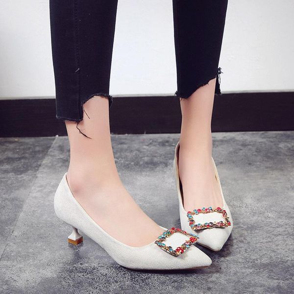 new fashion basic pumps for women pointed toe flock ladies pumps crystal thin heels female single shoes, Black
new fashion basic pumps for women pointed toe flock ladies pumps crystal thin heels female single shoes, Black
