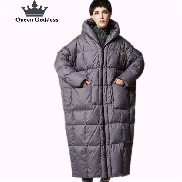 new fashion winter 2020 women casual loose cocoon thick long hooded duck down jacket warm outwear plus size 7xl coat c1204, Black
new fashion winter 2020 women casual loose cocoon thick long hooded duck down jacket warm outwear plus size 7xl coat c1204, Black