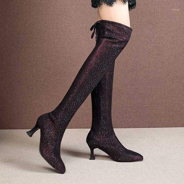 boots fashion glitter slim long women pointed toe over the high heels party woman autumn flock lace up shoes1, Black
boots fashion glitter slim long women pointed toe over the high heels party woman autumn flock lace up shoes1, Black