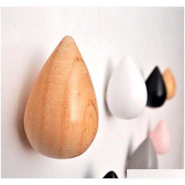 wooden wall hanger novelty water drop shape home wood storage hooks chic bathroom door coat hat single hanging holde qylysx mj_bag 
wooden wall hanger novelty water drop shape home wood storage hooks chic bathroom door coat hat single hanging holde qylysx mj_bag