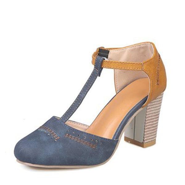2021 summer new t-buckle women's sandals color blocking light high heel thick heel foreign trade large women's single shoes, Black
2021 summer new t-buckle women's sandals color blocking light high heel thick heel foreign trade large women's single shoes, Black