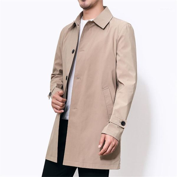 men's coat spring, autumn and winter coats men's casual long coat1, Tan;black 
men's coat spring, autumn and winter coats men's casual long coat1, Tan;black