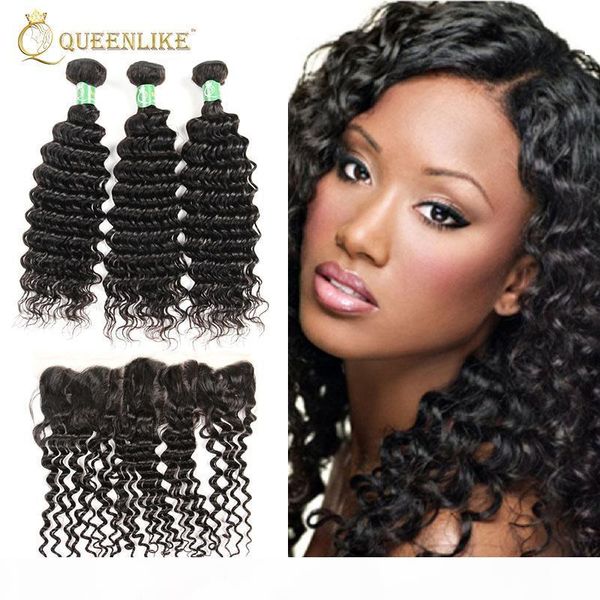 unprocessed brazilian virgin human 3 hair bundles with 13x4 lace frontal closure deep wave 1b color no shedding online vendors queenlike 7a, Black;brown
unprocessed brazilian virgin human 3 hair bundles with 13x4 lace frontal closure deep wave 1b color no shedding online vendors queenlike 7a, Black;brown