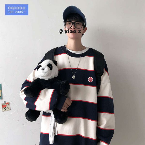 striped sweater men's fashion ins plush 2020 new loose autumn winter coat, Black
striped sweater men's fashion ins plush 2020 new loose autumn winter coat, Black