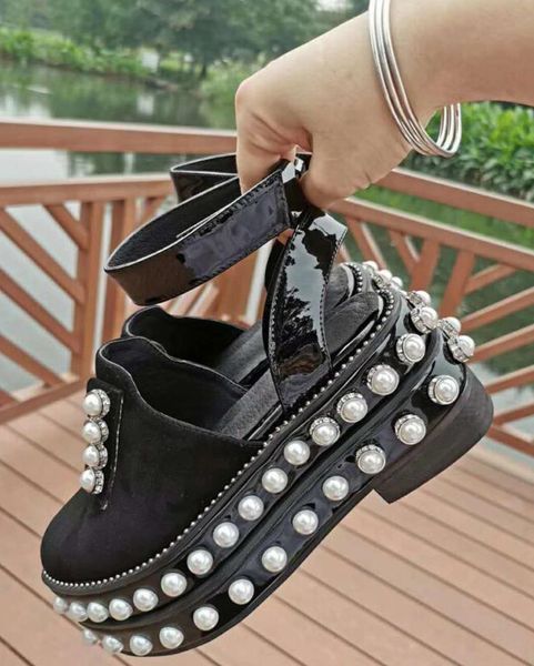 will see punk ladies craven pearl platform of leather stranded velvet sandals with stripes on the ankle foot shiny beach sandalias 8bit, Black
will see punk ladies craven pearl platform of leather stranded velvet sandals with stripes on the ankle foot shiny beach sandalias 8bit, Black