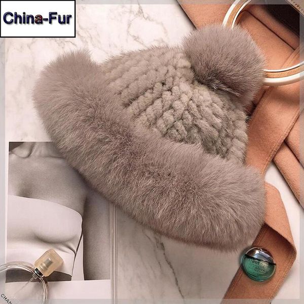 winter luxury knitted real genuine fur hats women beanies solid real caps lady party fashion fur hat skullies, Blue;gray 
winter luxury knitted real genuine fur hats women beanies solid real caps lady party fashion fur hat skullies, Blue;gray