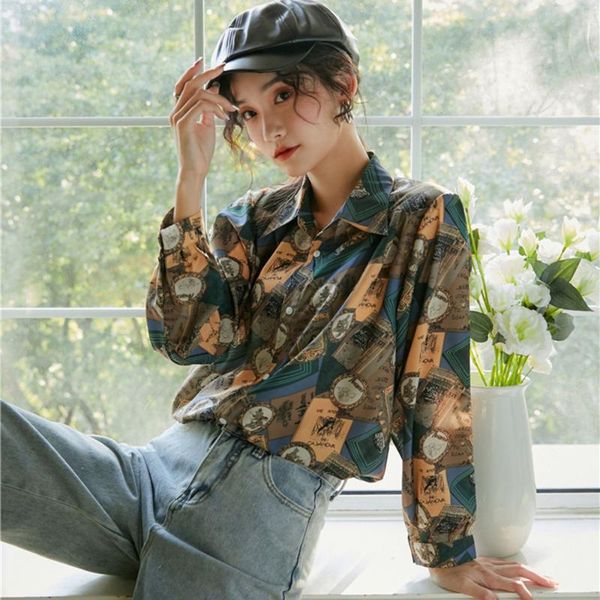 women's blouses & shirts green printed blouse women korean style long sleeve elegant female plus size loose outwear fashion street wea, White
women's blouses & shirts green printed blouse women korean style long sleeve elegant female plus size loose outwear fashion street wea, White