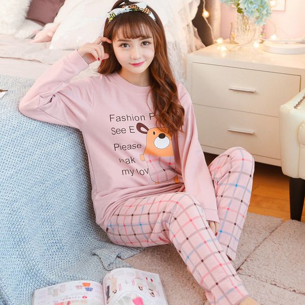 pajamas female spring and autumn cotton long sleeve sweet students can wear cartoon women's cotton home clothes, Black;red
pajamas female spring and autumn cotton long sleeve sweet students can wear cartoon women's cotton home clothes, Black;red