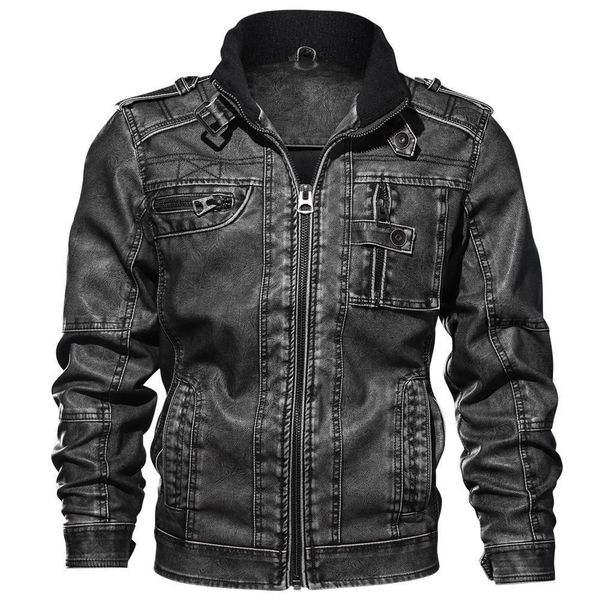 men's classical motocycle jacket 2020 winter fleece thick men leather jacket motor autumn zipper jacket male biker coat size 8xl, Black
men's classical motocycle jacket 2020 winter fleece thick men leather jacket motor autumn zipper jacket male biker coat size 8xl, Black