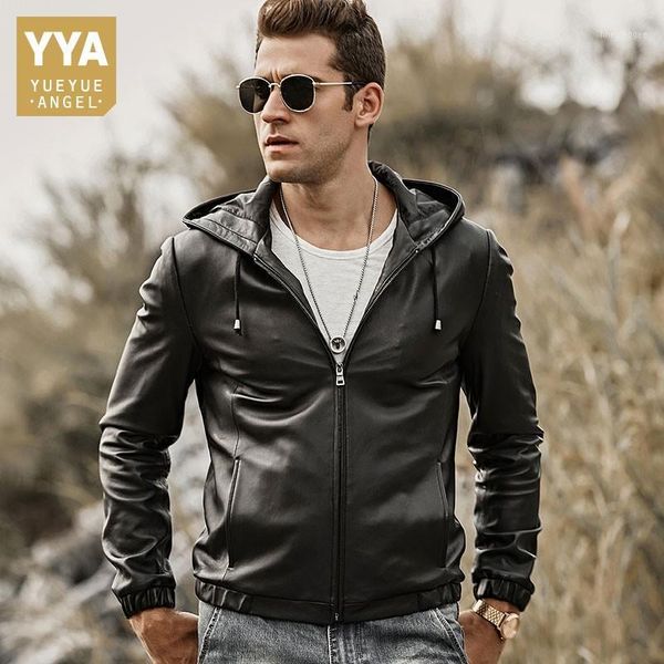 men's leather & faux plus size 5xl genuine jacket men hooded casual sheepskin short coat slim zipper motorcycle black1, Black
men's leather & faux plus size 5xl genuine jacket men hooded casual sheepskin short coat slim zipper motorcycle black1, Black