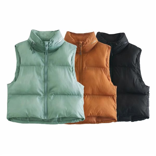 2021 new autumn winter warm women waistcoat fashion high collar sleeveless cropped vest coat ladies zip up casual jacket ge1r, Black;white
2021 new autumn winter warm women waistcoat fashion high collar sleeveless cropped vest coat ladies zip up casual jacket ge1r, Black;white