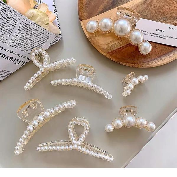 14 styles big pearls hair clip claws oversize small makeup thick hair accessories for women korean black white barrette qylhjs, Black;brown
14 styles big pearls hair clip claws oversize small makeup thick hair accessories for women korean black white barrette qylhjs, Black;brown