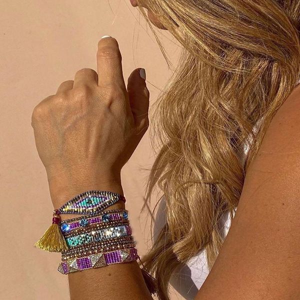 beaded, strands bluestar 2021 turkish eye bracelet miyuki bead pulseras mujer chic micro pave pyramid handmade crystal jewelry armband, Black
beaded, strands bluestar 2021 turkish eye bracelet miyuki bead pulseras mujer chic micro pave pyramid handmade crystal jewelry armband, Black