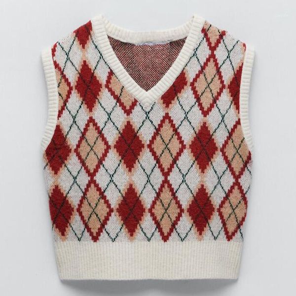 with shirt and v-neck, contrast diamond plaid knitted vest, women's sleeveless sweater, new hong kong style and fashion1, Black;white
with shirt and v-neck, contrast diamond plaid knitted vest, women's sleeveless sweater, new hong kong style and fashion1, Black;white