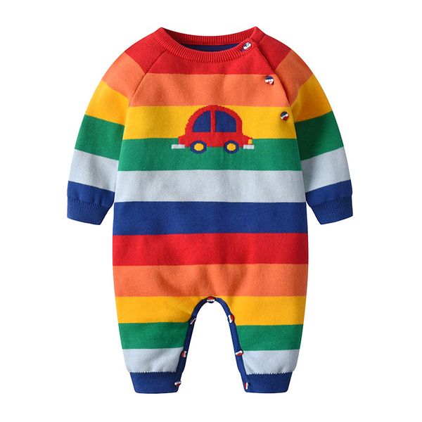 baby clothes autumn and winter new men's and women's baby cotton one-piece 0-1 year old knitted wool romper rainbow car, Blue
baby clothes autumn and winter new men's and women's baby cotton one-piece 0-1 year old knitted wool romper rainbow car, Blue